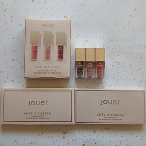 NIB Jouer Blush/Bronzer Palette & Tinted Lip Edit Trio